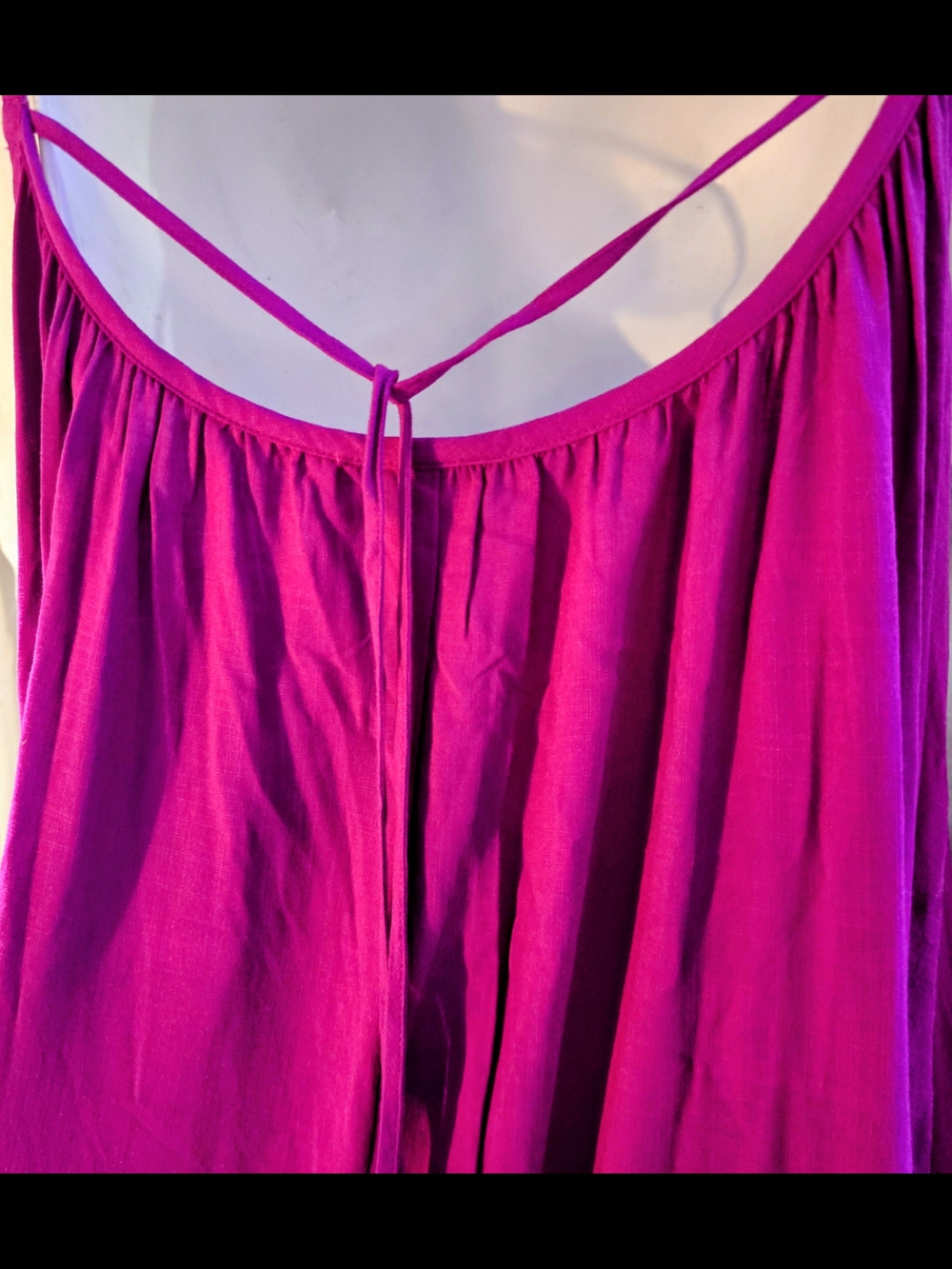 Ava & Viv Bright Magenta Spaghetti Strap Dress With Pockets NWT 4XL - Picture 5 of 11